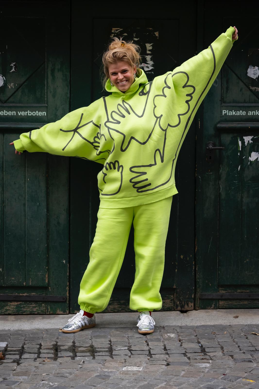 OL Magasin/ WOW Illustrations Sweat Hose | neon Aufgeweckt