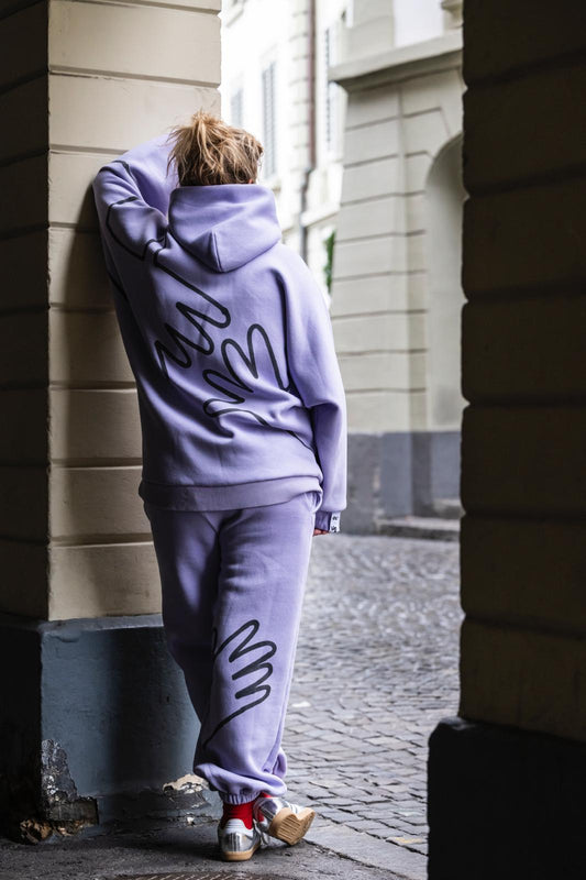OL Magasin/ WOW Illustrations Hoodie | Lila Aufgeweckt