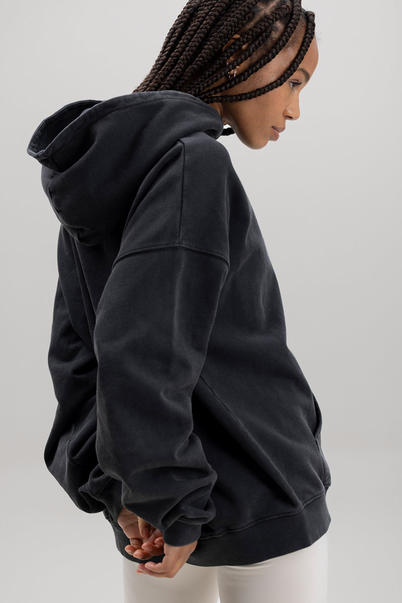 Hoodie – Black Washed