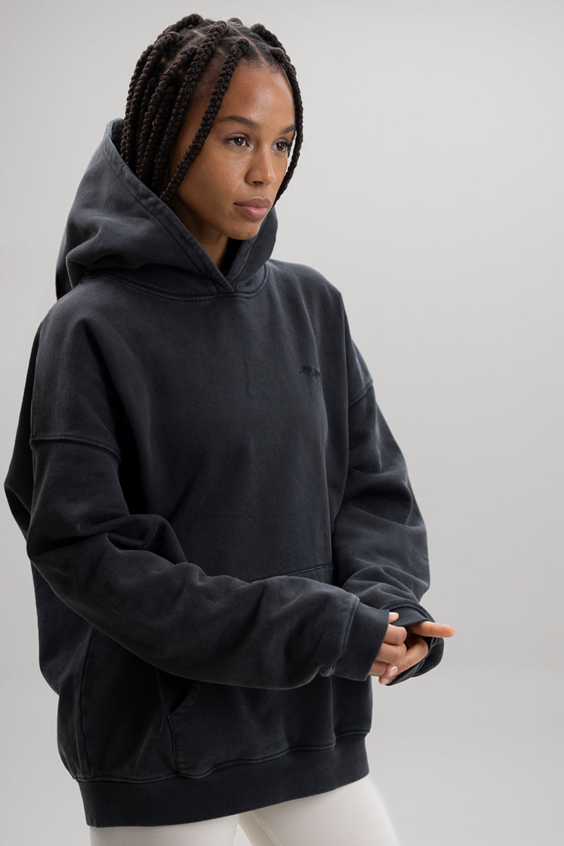 Hoodie – Black Washed