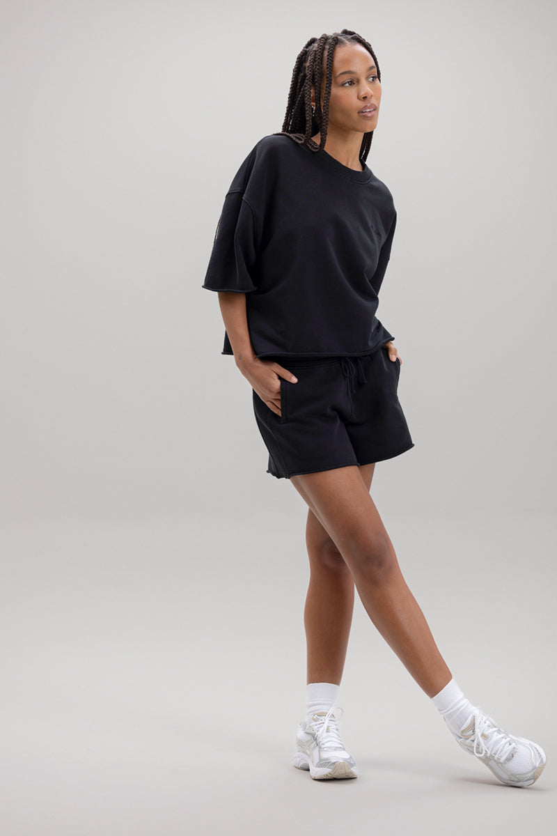 Short Sleeve Sweat – Schwarz