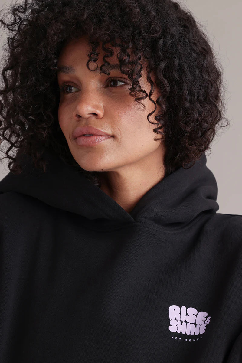Hey Honey Hoodie | Moon Black Aufgeweckt