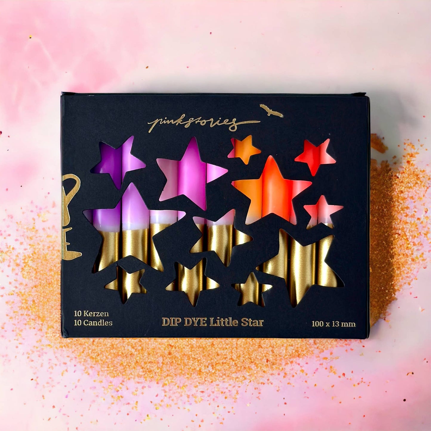 Pink Stories Baum Kerze | Dip Dye Little Star * Stille Sterne Aufgeweckt