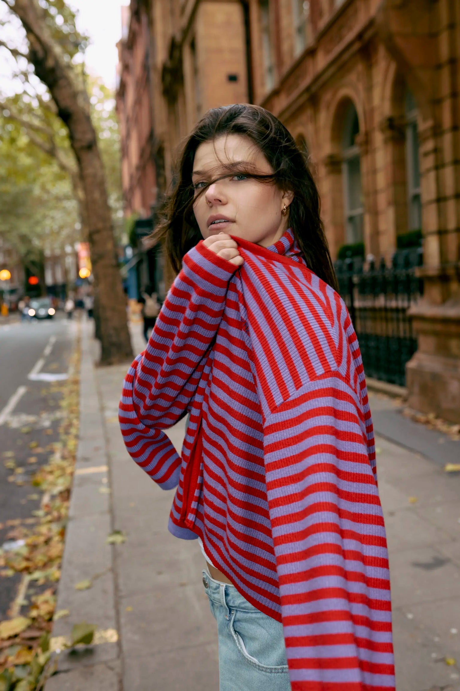 Happymess Strick-Cardigan Mit Schal | Berry Bloom | Vorbestellung Lieferung Mitte November Aufgeweckt