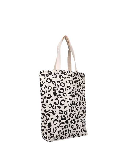 Kado Design Baumwolltasche Leopard | natur + schwarz Aufgeweckt