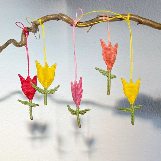 kdysign Bunte Tulpenanhänger Aufgeweckt