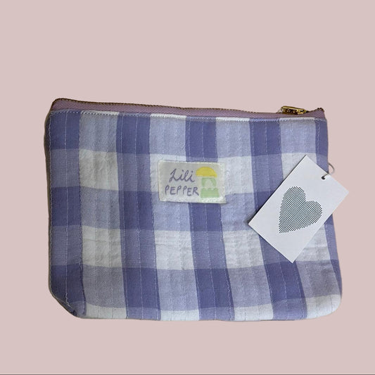 Lili Pepper Stepp-Täschchen | Karo Flieder Aufgeweckt