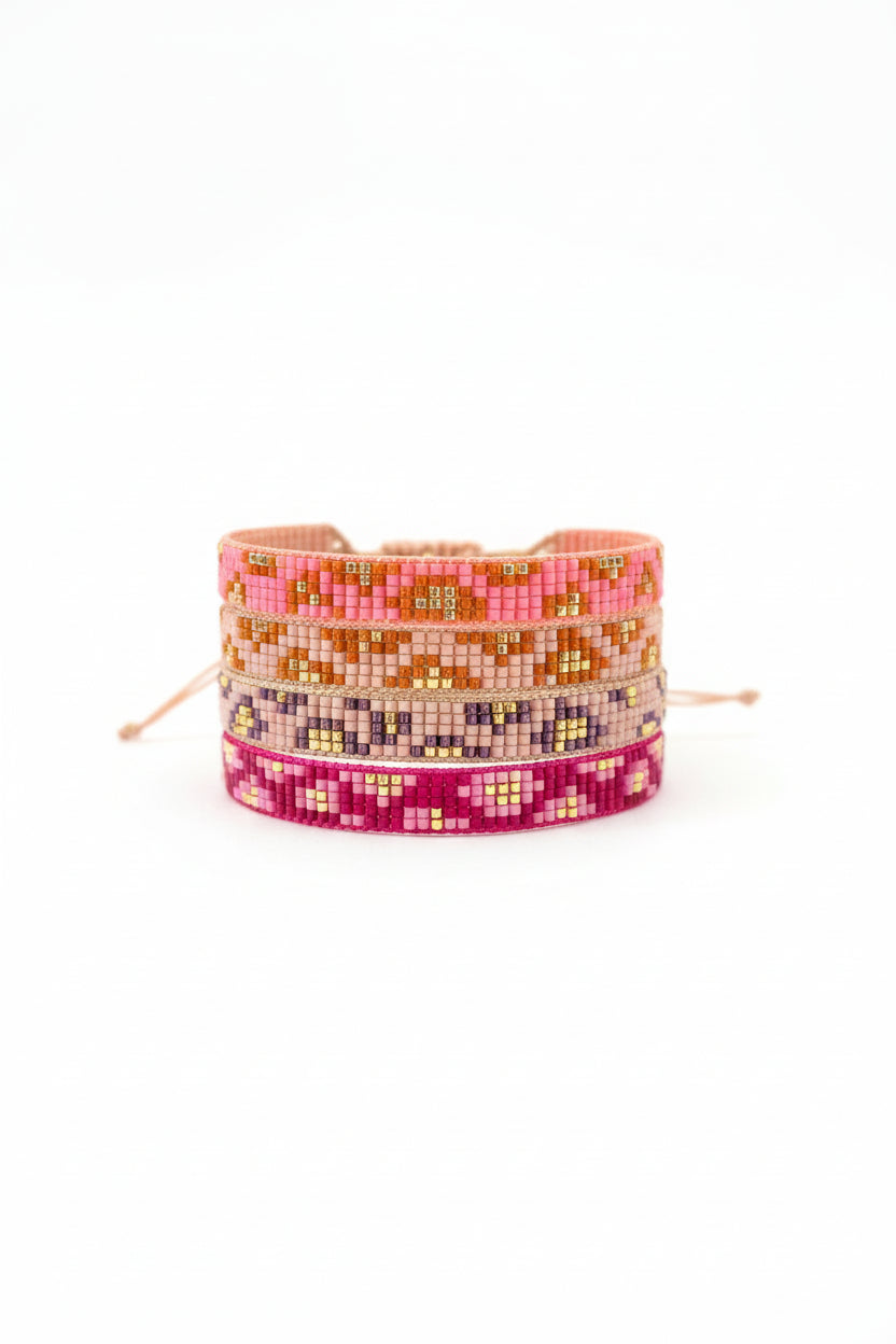 NINI magnifique Perlenarmband breit | verschiedene Farben Aufgeweckt