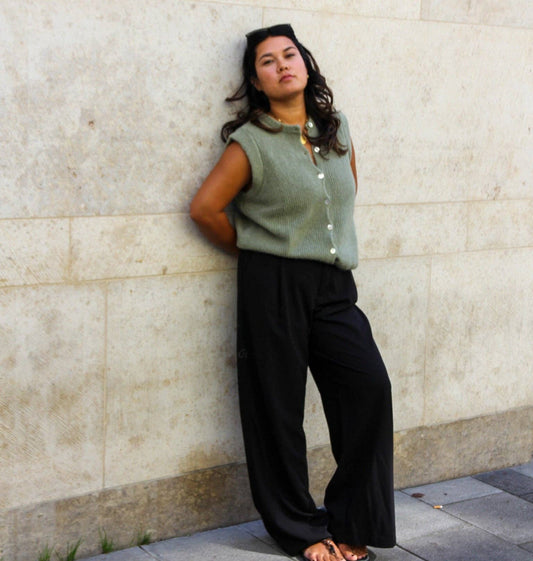 Bazaar Noir Strickweste Lena | Gelb Aufgeweckt