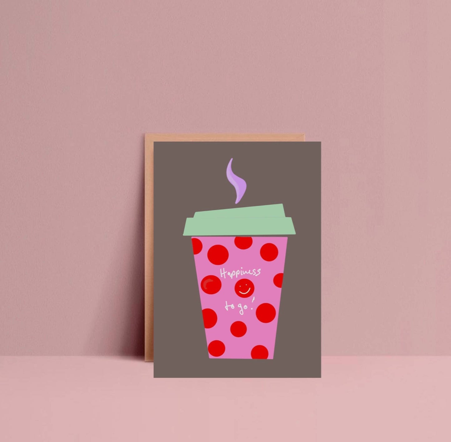 Ute Arnold / Hej.Ibiza Postkarte | Happiness to Go Coffee Aufgeweckt