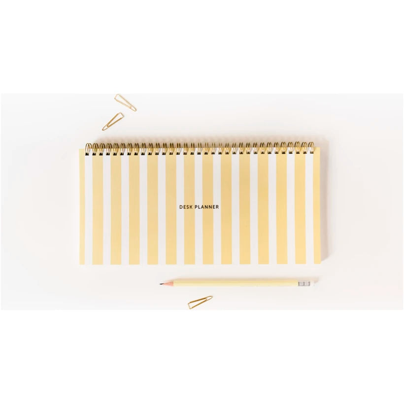 A-Journal Deskplanner – Stripes Yellow Aufgeweckt