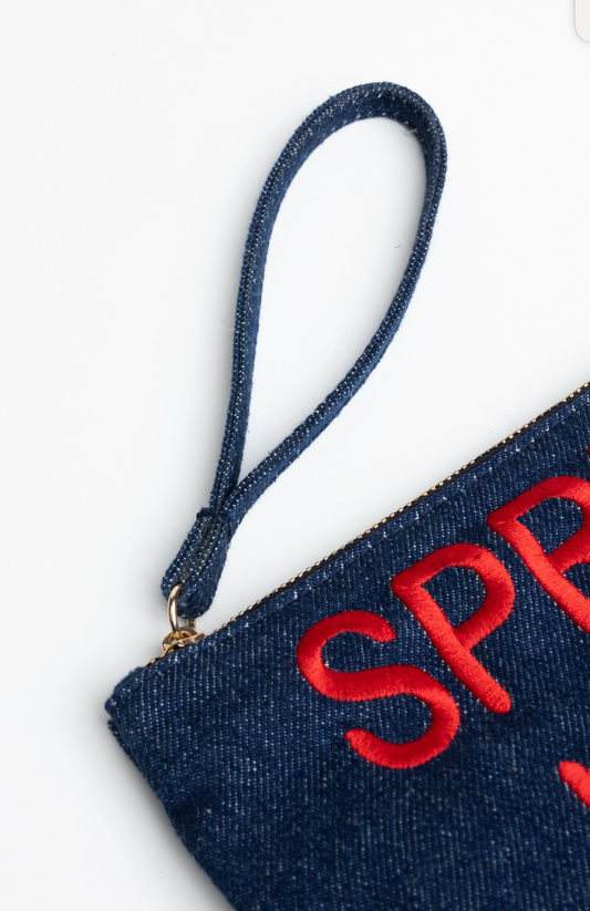 YOOMEE Pouch – MOUHIM Denim – Spread Love Everyday Aufgeweckt