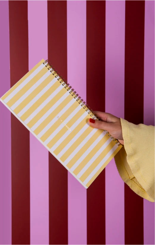 A-Journal Deskplanner – Stripes Yellow Aufgeweckt