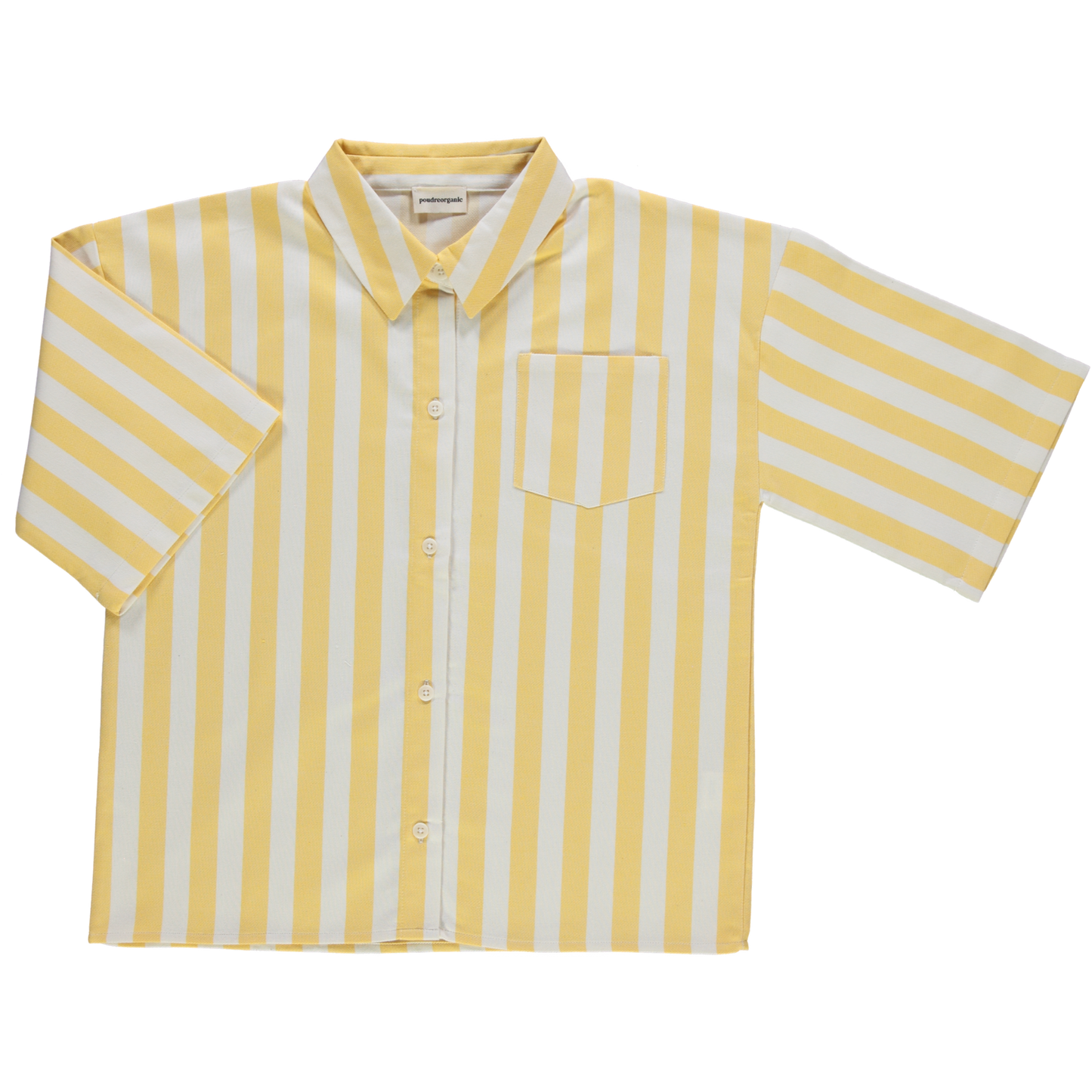 Hemd Carvi denim gelb gestreift Poudre Organic