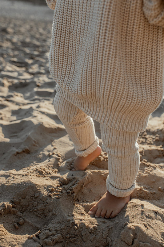 romi. Irregular rib knit Leggings | Oat Aufgeweckt