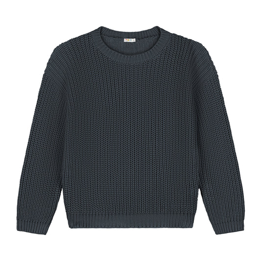 Yuki Kidswear Chunky Knitted Sweater | Charcoal Aufgeweckt