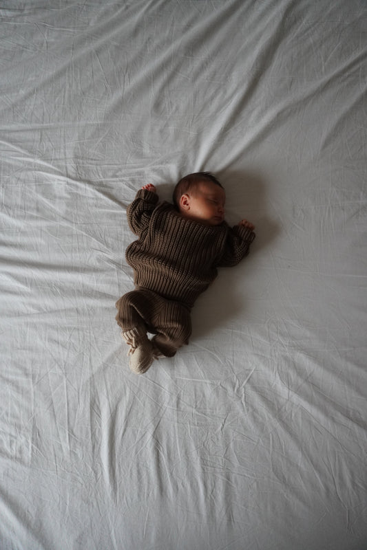 romi. Irregular rib knit Leggings | Coffee Aufgeweckt