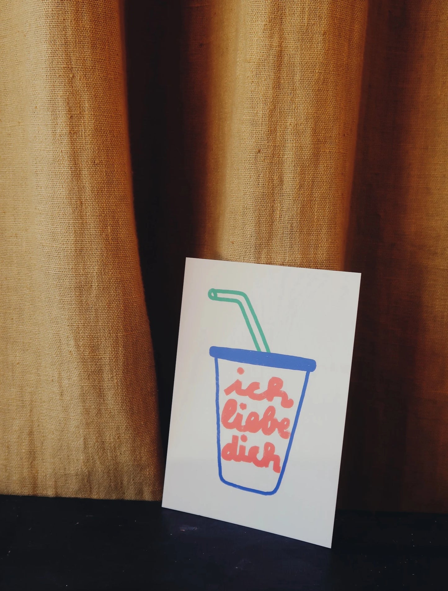 Framboise und Ketchup Karte | ich liebe dich/beige Aufgeweckt