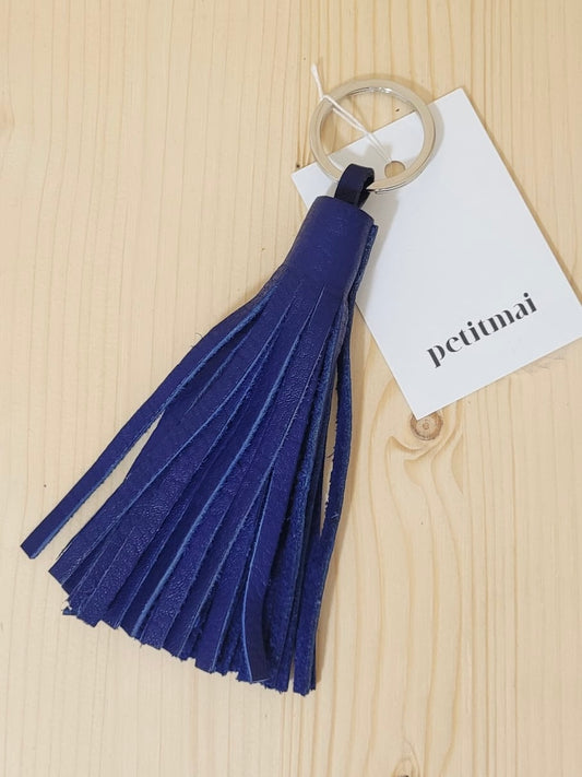 Petit Mai Leder‑Tassel‑Schlüsselanhänger Aufgeweckt