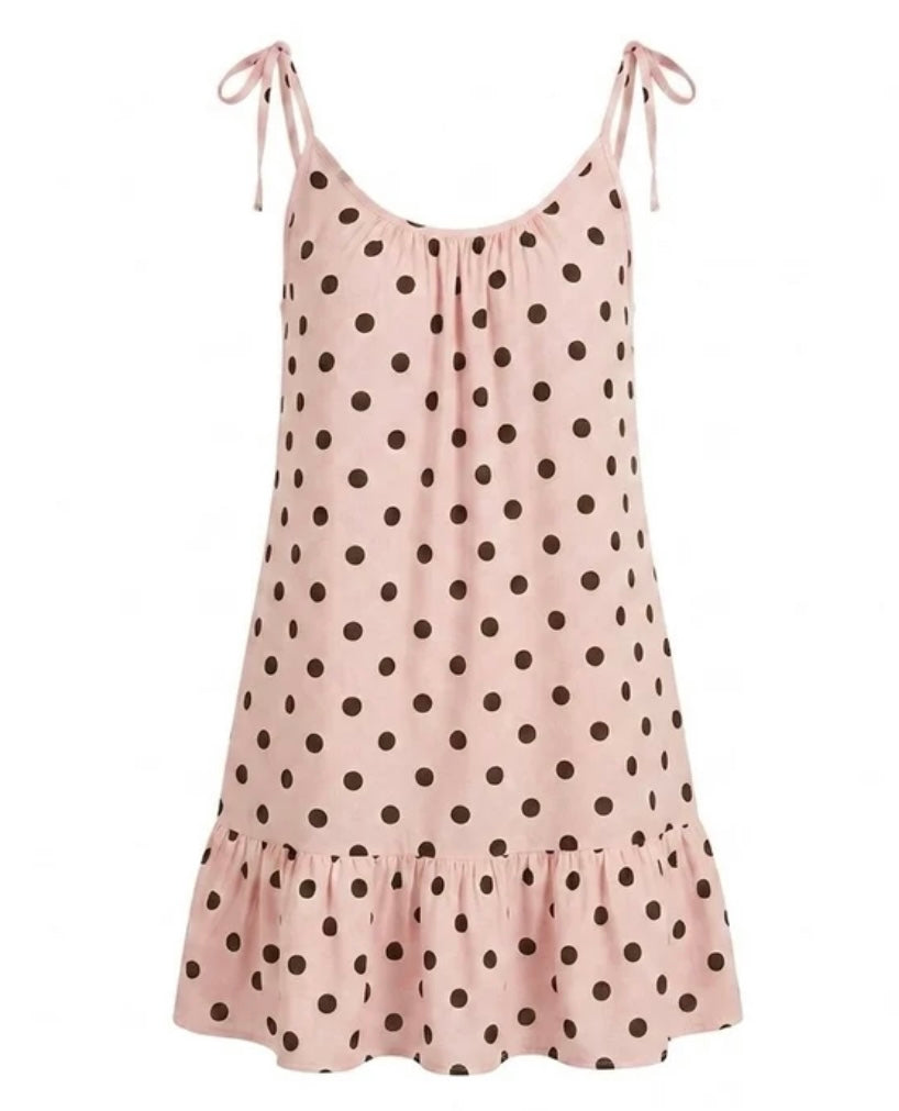 Bazaar Noir Kleid Dots | rosa-braun Aufgeweckt