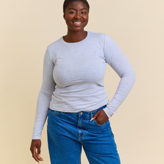 Tight Langarmshirt grau Popeia