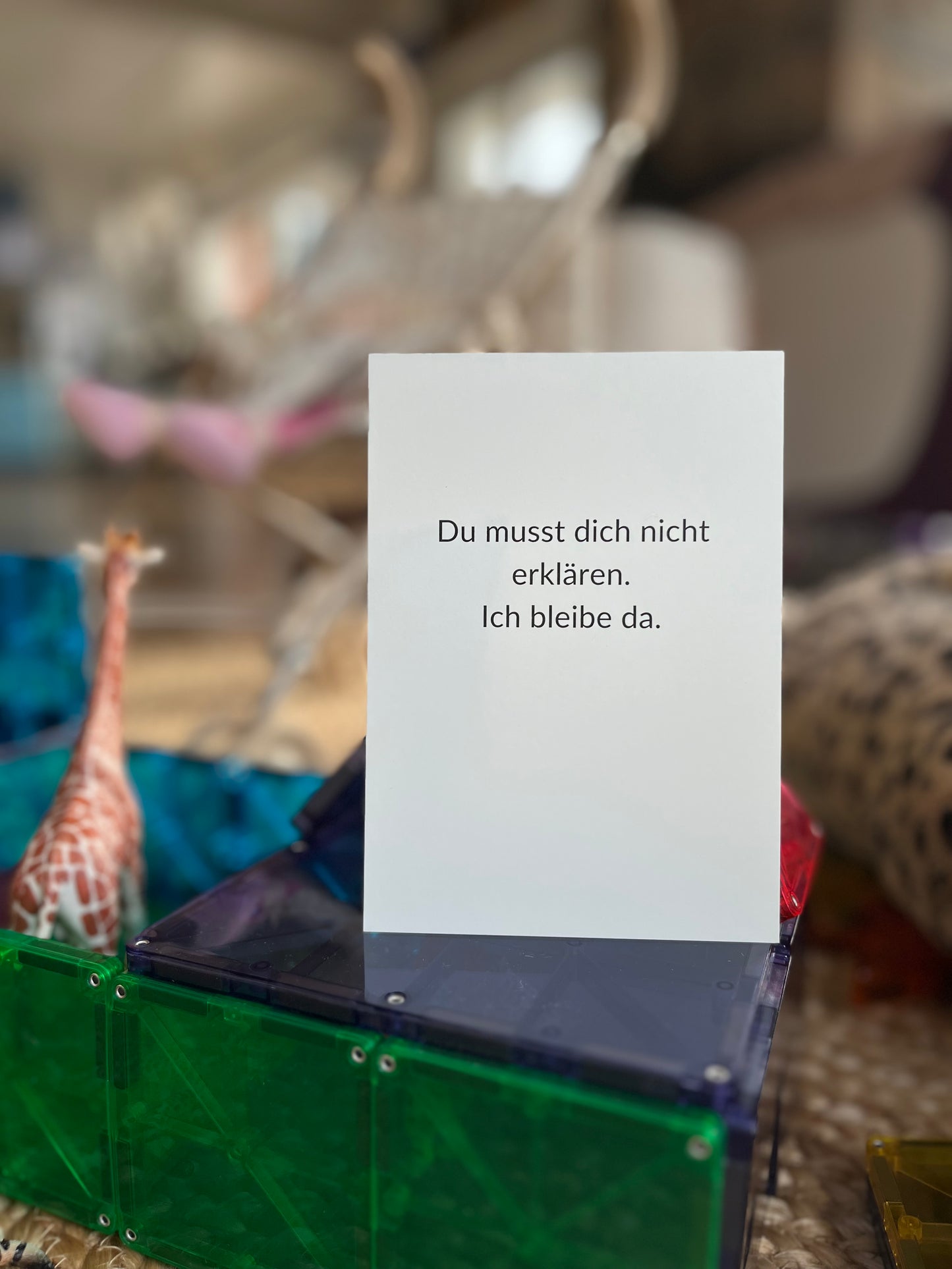 Linda Saurer Ankerkarte | Du musst dich nicht erklären, ich bleibe da Aufgeweckt