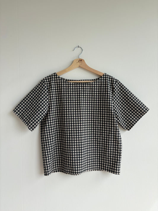 Wild Sparkle Shirt "Vichy Karo" – Schwarz Weiss Aufgeweckt