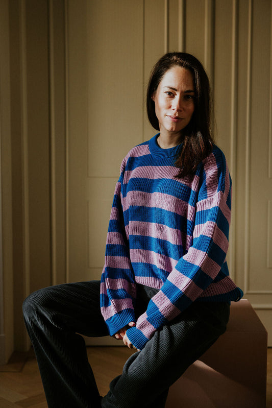 Yuki Kidswear Stripes Knitted Sweater | Cotton Candy Aufgeweckt