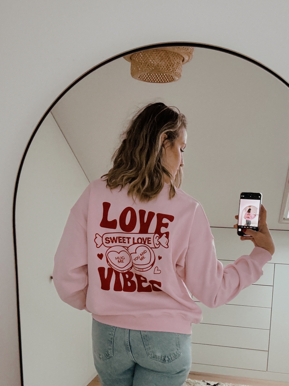Women Sweater love vibes