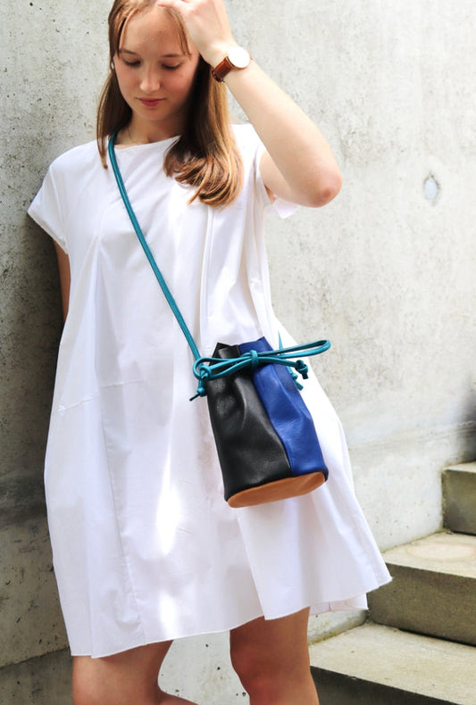 Petit Mai Bucket Bag Mini Color Block – Beige/Pink/Black Aufgeweckt