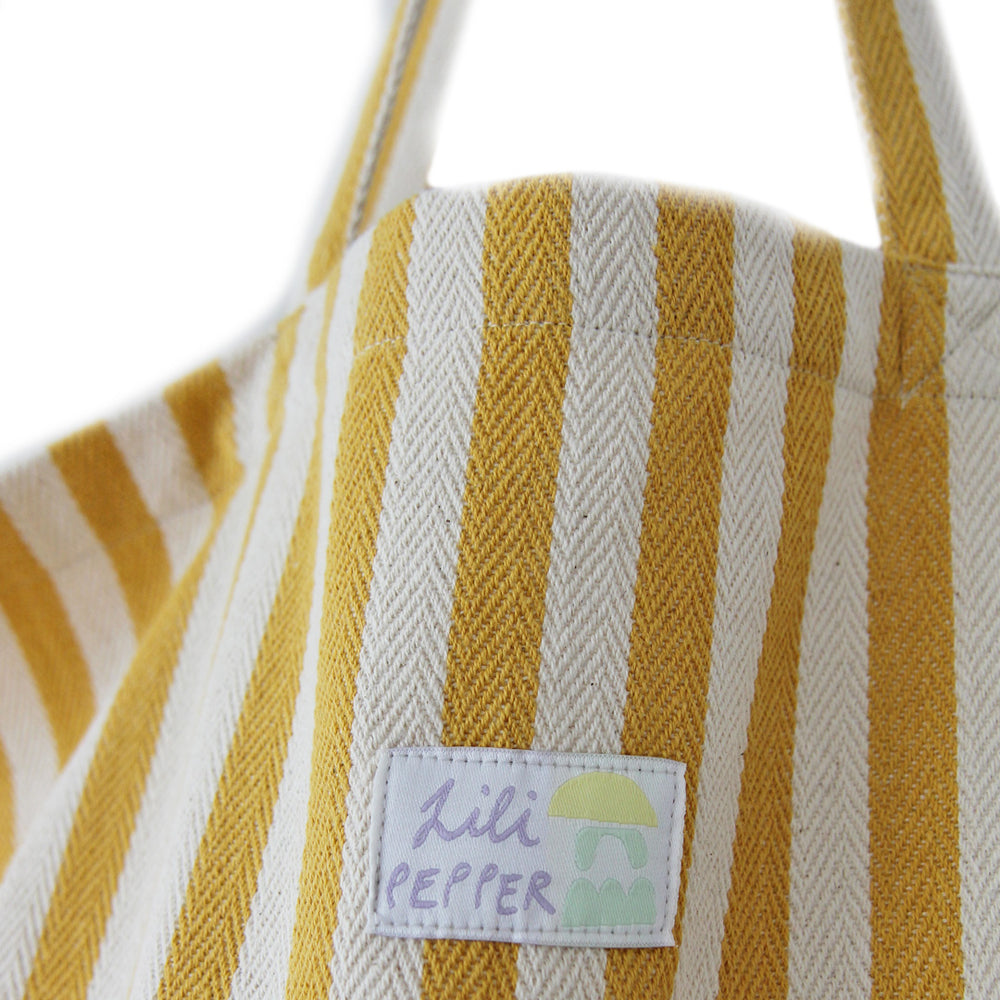 Baumwolltasche Stripes Yellow