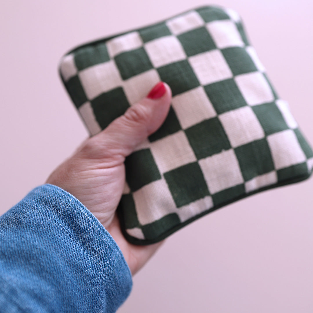 Lili Pepper Mini Wärmekissen | Check Rose Green Aufgeweckt