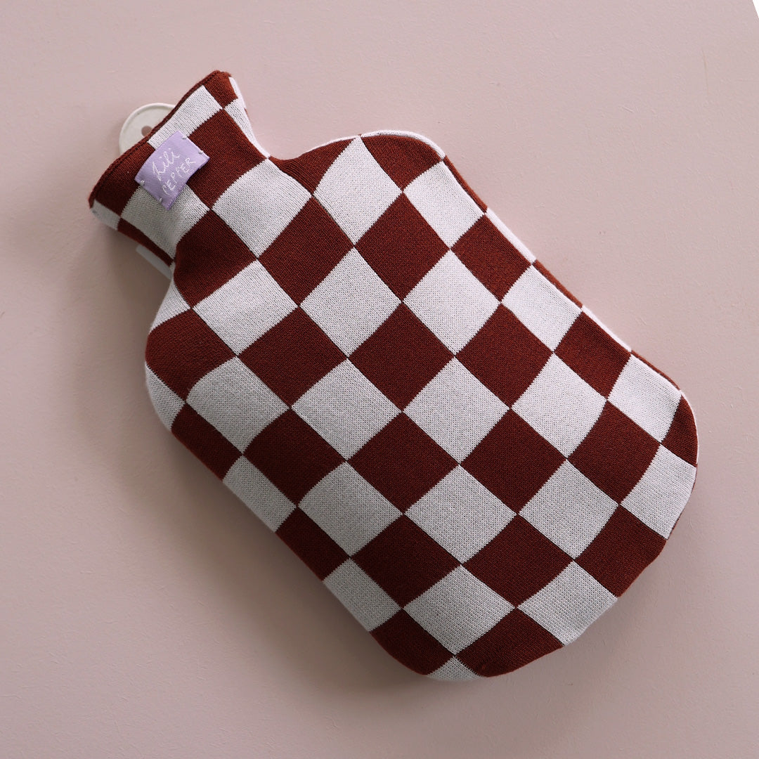Lili Pepper Hot water bottle | Check Ginger Aufgeweckt