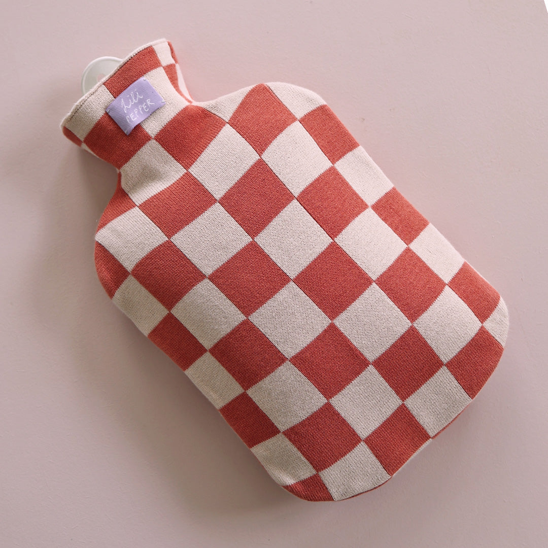 Lili Pepper Hot water bottle | Check Camelia Rose Aufgeweckt