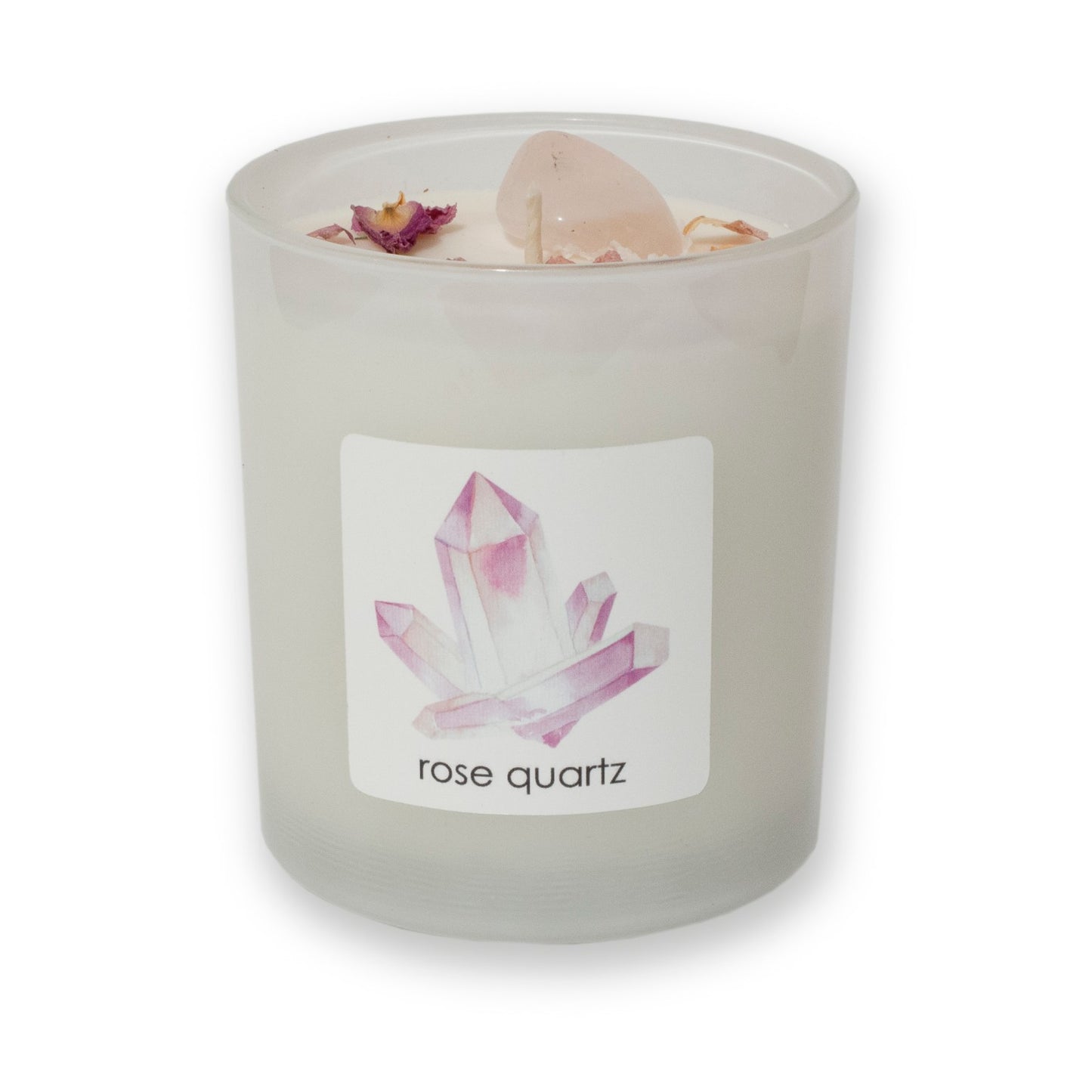 „Rose Quartz“ Duftkerze im Glas