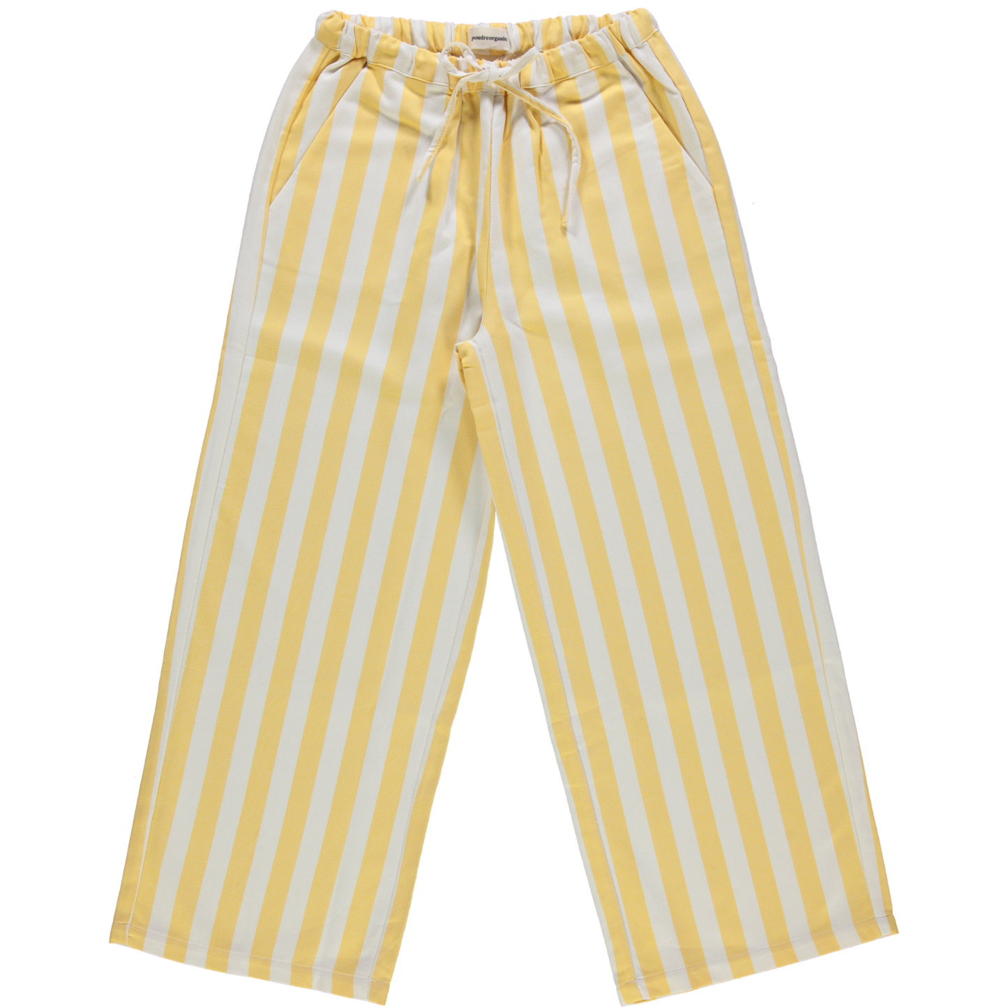 Poudre Organic Kirschhose | Denim Rayé Jaune Aufgeweckt