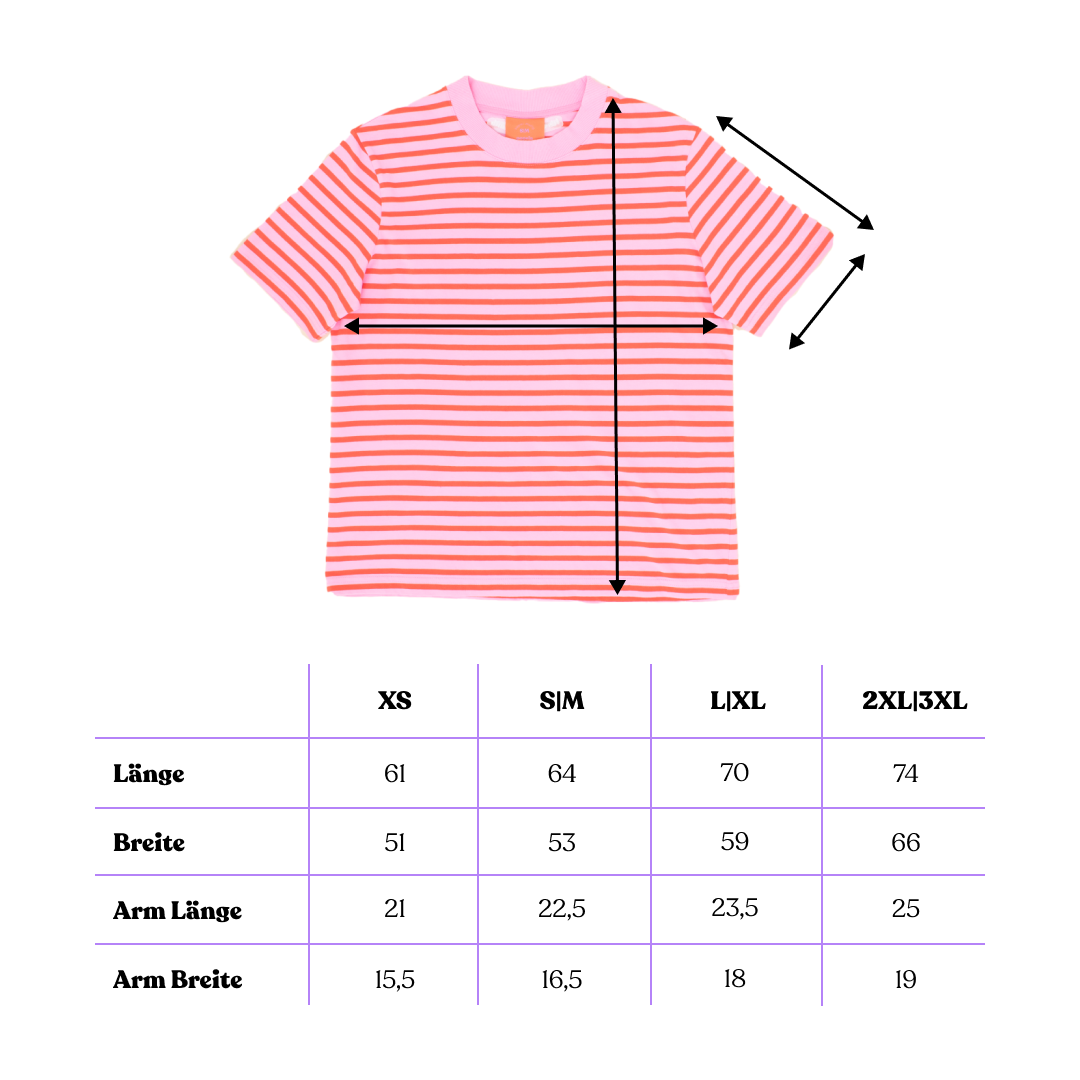 popeia T-Shirt gestreift | pink/rot Aufgeweckt
