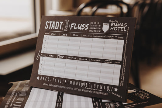 Emma's Hotel Stadt-Land-Fluss Deutsch (50 Blatt) Aufgeweckt