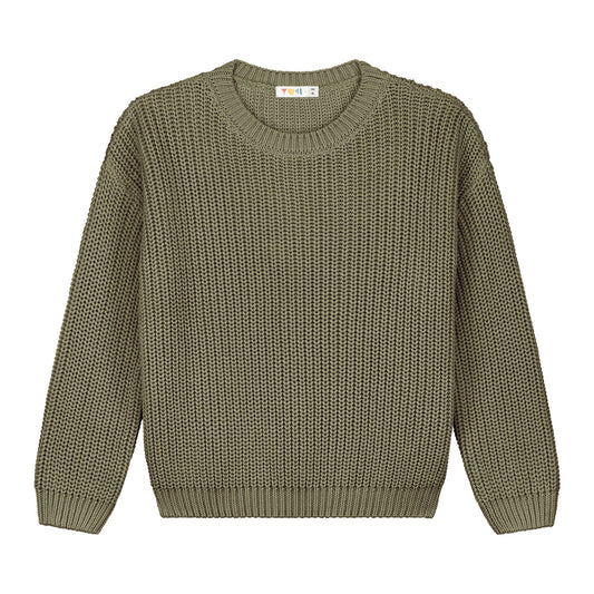 Yuki Kidswear Chunky Knitted Women’s Sweater | Sage Aufgeweckt