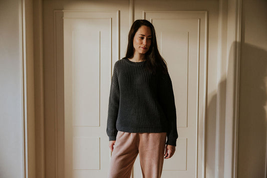 Yuki Kidswear Chunky Knitted Sweater | Charcoal Aufgeweckt