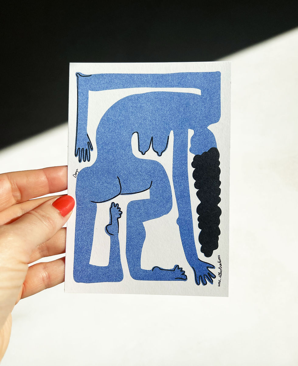 WOW Illustrations A6 Card RISO | Donya Aufgeweckt