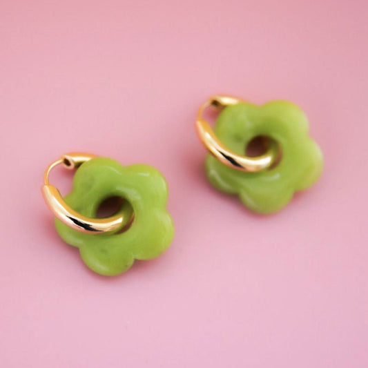 Claudia Nabholz Hoop Big Flower grün Aufgeweckt