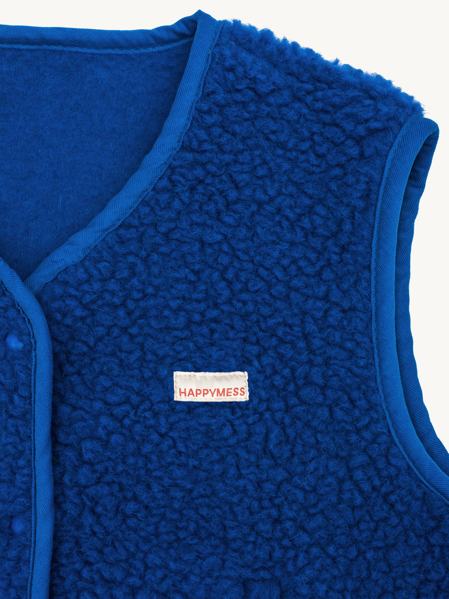 Happy Mess Merino Weste | Cobalt Aufgeweckt