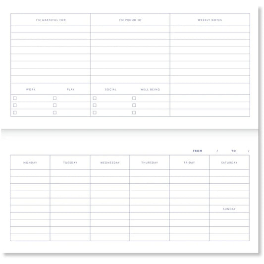 A-Journal Deskplanner – Pink Green Aufgeweckt