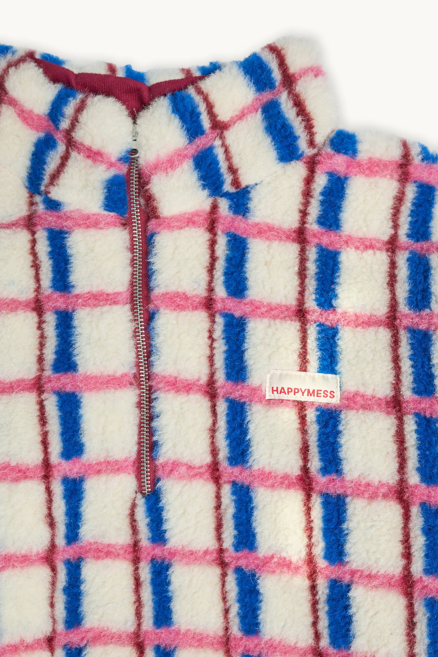 Happy Mess Merino Jacke | Pink & Cobalt Aufgeweckt