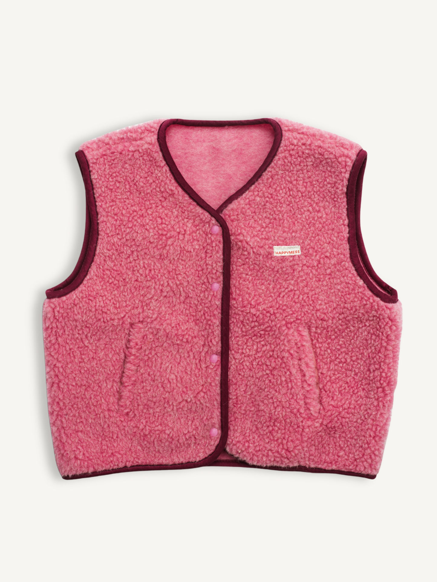 Happy Mess Merino Weste | Dusty Pink Aufgeweckt