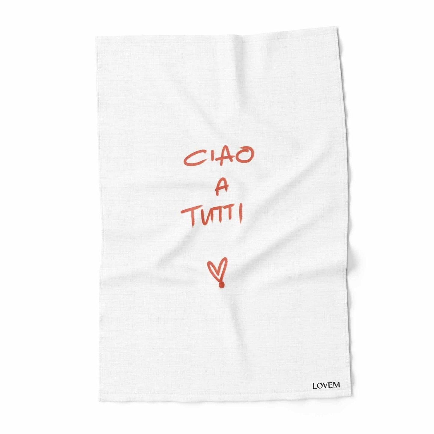 LOVEM CIAO A TUTTI Geschirrtuch Aufgeweckt