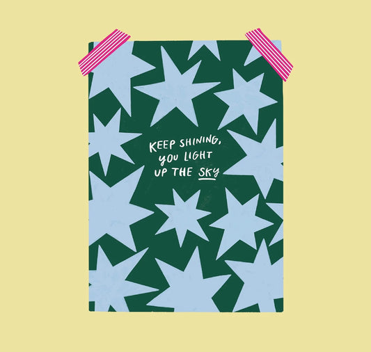 estheticgoods Postkarte | Keep Shining Aufgeweckt