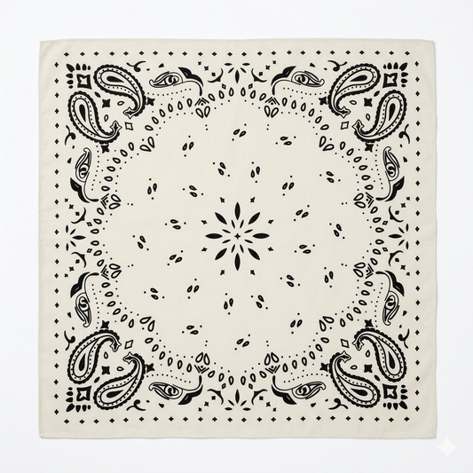 Bazaar Noir Tuch Paisley | Creme Aufgeweckt