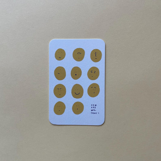 Enskild Mini Karte | How are you today? (Gefühle) Aufgeweckt